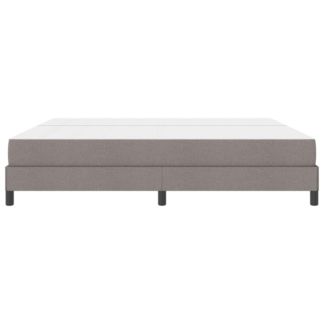 Box spring seng med madras Gråbrun 200 x 200 cm Stof