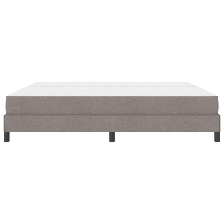Box spring seng med madras Gråbrun 200 x 200 cm Stof