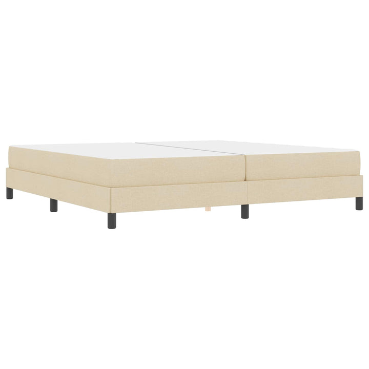 Box spring seng med madras Creme 200 x 200 cm Stof