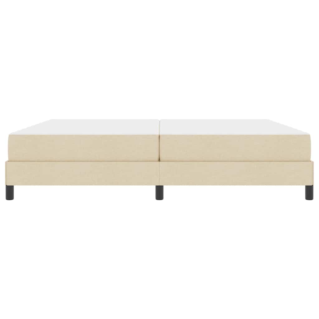 Box spring seng med madras Creme 200 x 200 cm Stof