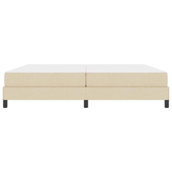 Box spring seng med madras Creme 200 x 200 cm Stof