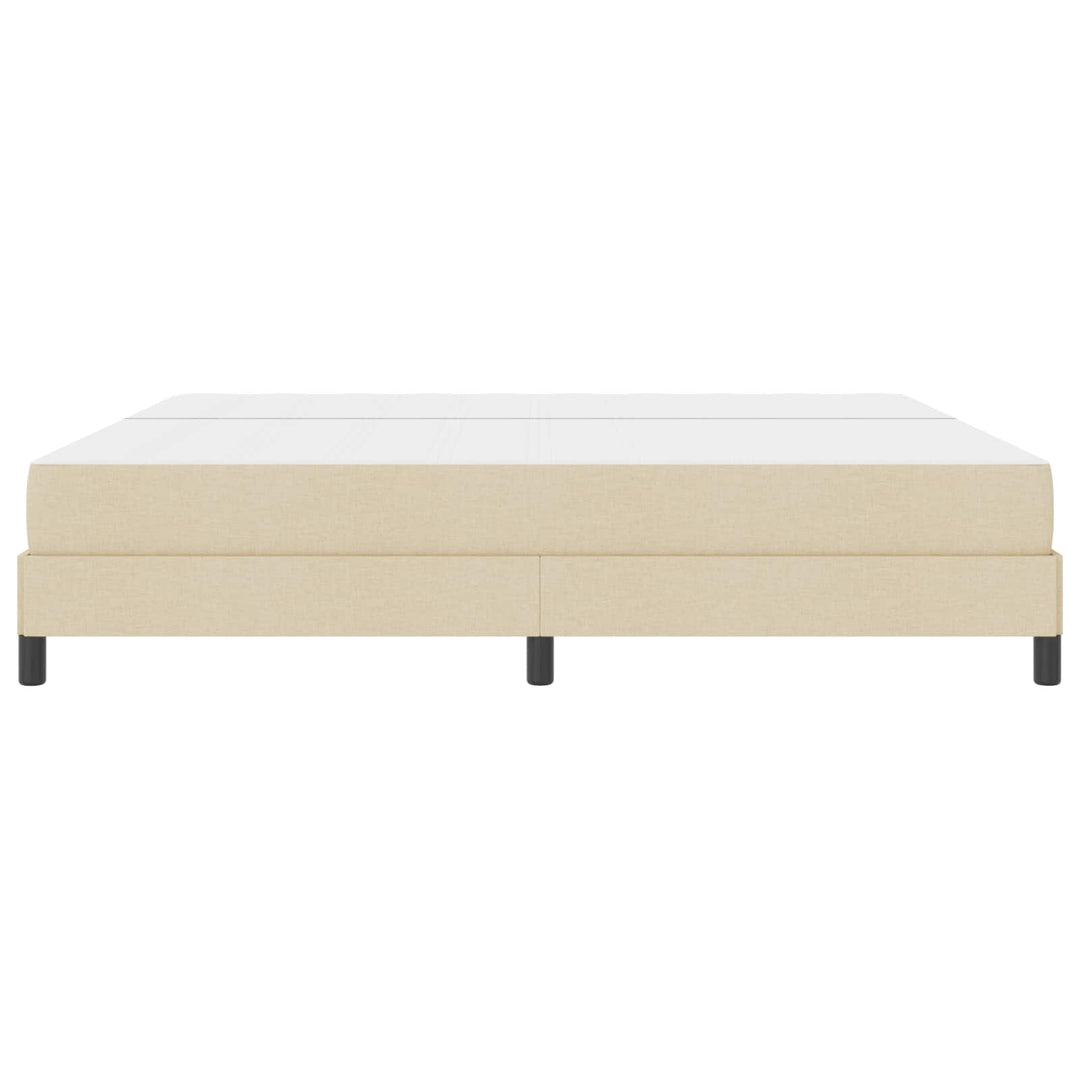 Box spring seng med madras Creme 200 x 200 cm Stof