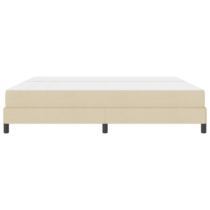 Box spring seng med madras Creme 200 x 200 cm Stof