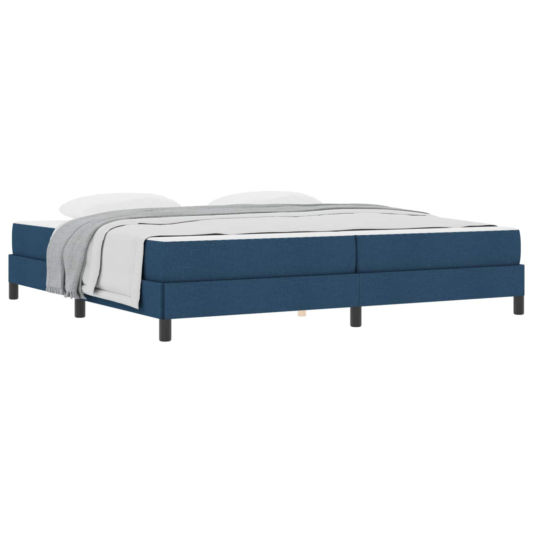 Box spring seng med madras Blå 200 x 200 cm Stof