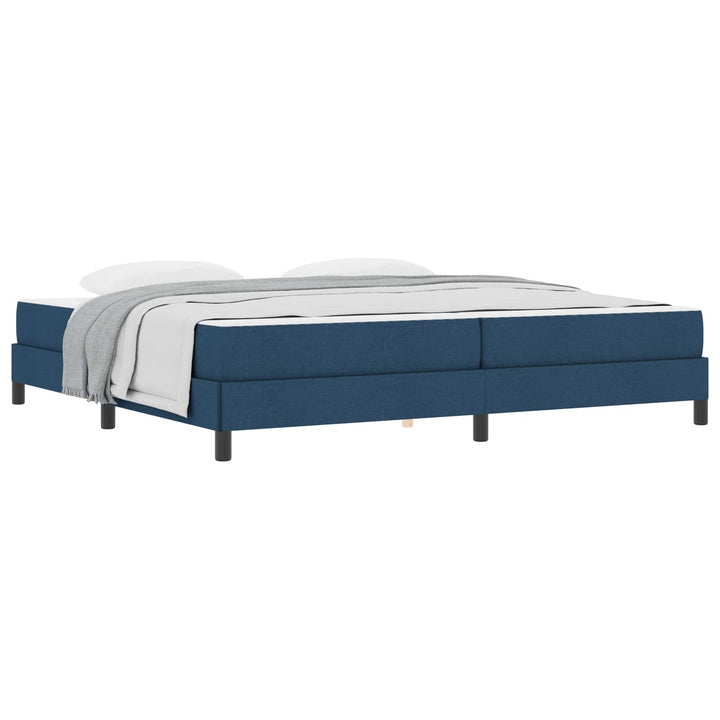 Box spring seng med madras Blå 200 x 200 cm Stof