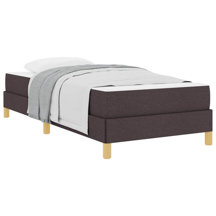 Box spring seng med madras Mørk Brun 80 x 200 cm Stof