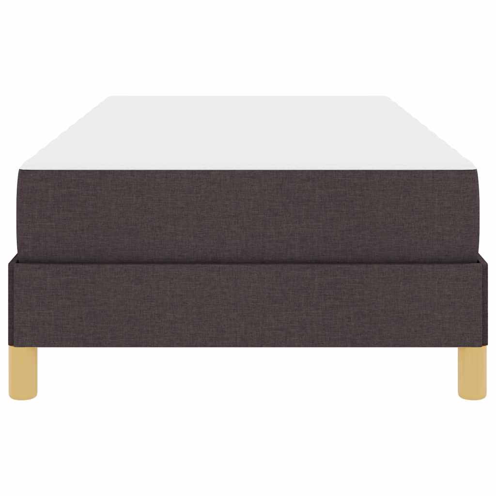 Box spring seng med madras Mørk Brun 80 x 200 cm Stof