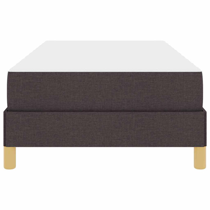 Box spring seng med madras Mørk Brun 80 x 200 cm Stof