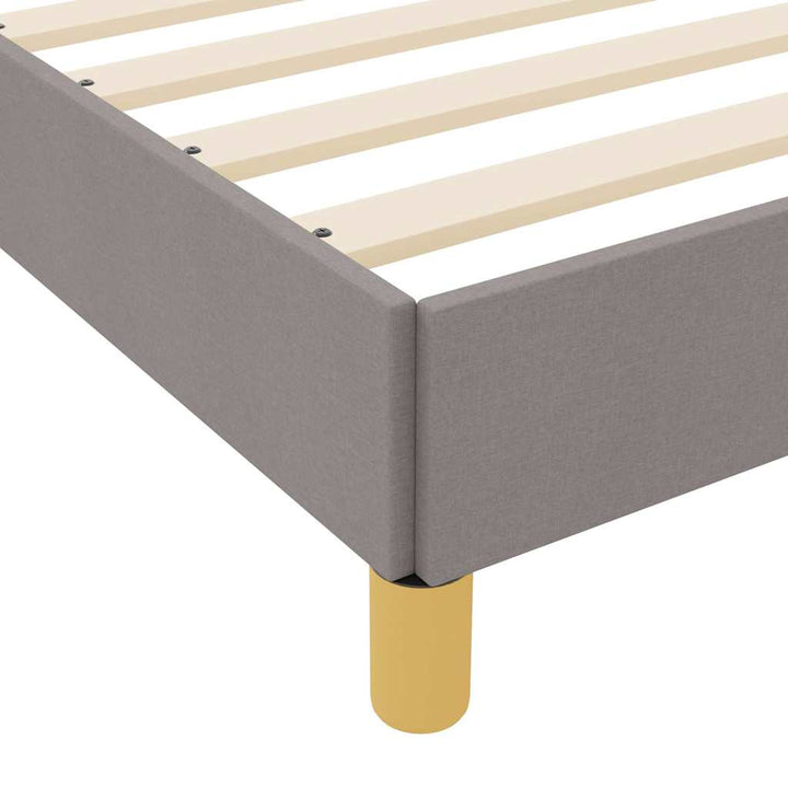 Box spring seng med madras Gråbrun 80 x 200 cm Stof