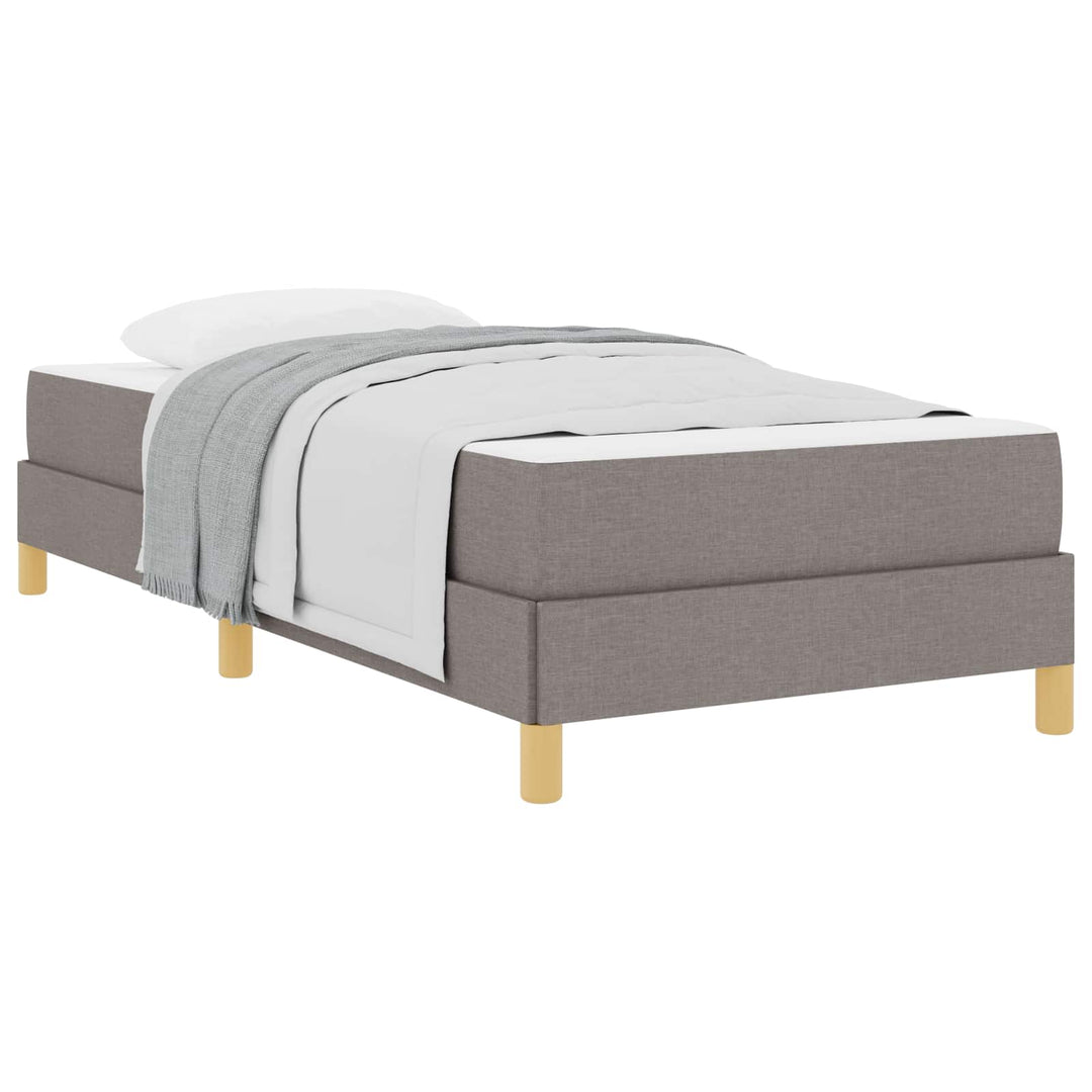 Box spring seng med madras Gråbrun 80 x 200 cm Stof