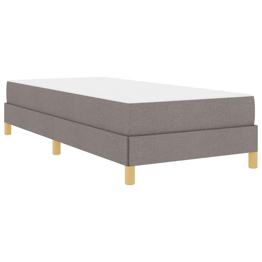 Box spring seng med madras Gråbrun 80 x 200 cm Stof
