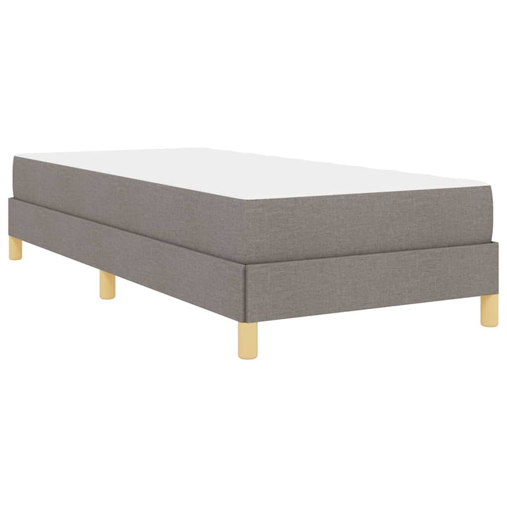 Box spring seng med madras Gråbrun 80 x 200 cm Stof