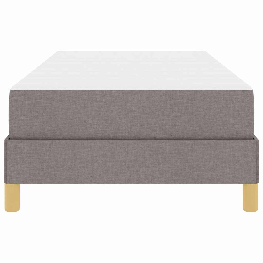 Box spring seng med madras Gråbrun 80 x 200 cm Stof