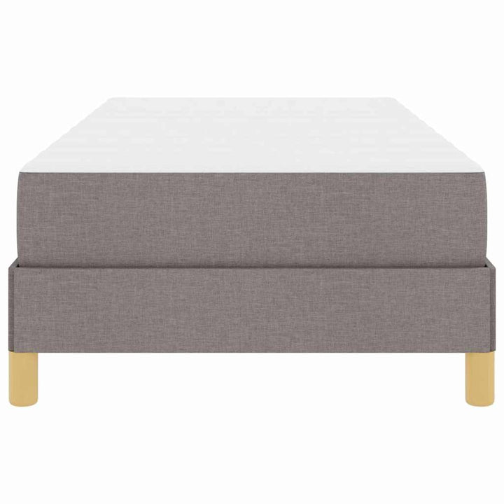 Box spring seng med madras Gråbrun 80 x 200 cm Stof