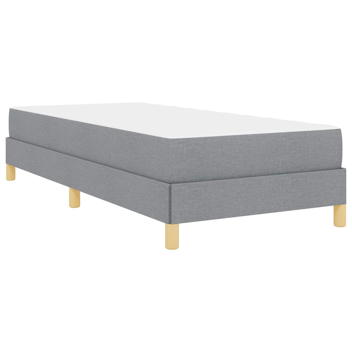 Box spring seng med madras Lysegrå 90 x 190 cm Stof