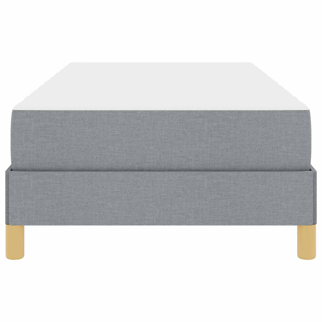 Box spring seng med madras Lysegrå 90 x 190 cm Stof