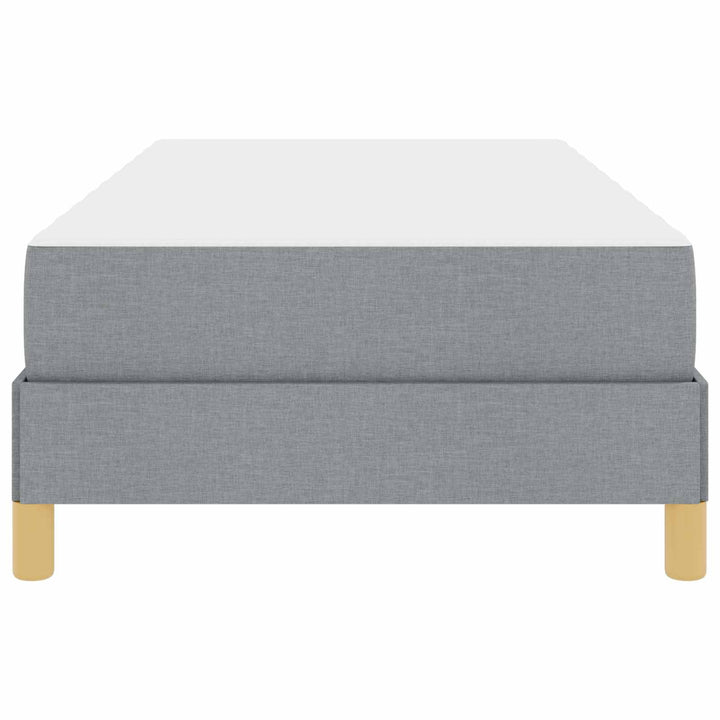 Box spring seng med madras Lysegrå 90 x 190 cm Stof