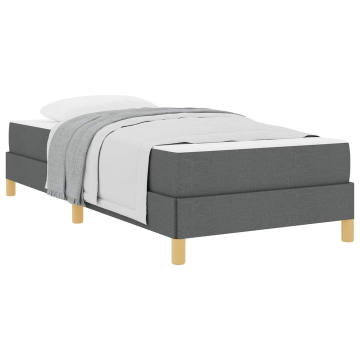 Box spring seng med madras Mørkegrå 90 x 190 cm Stof