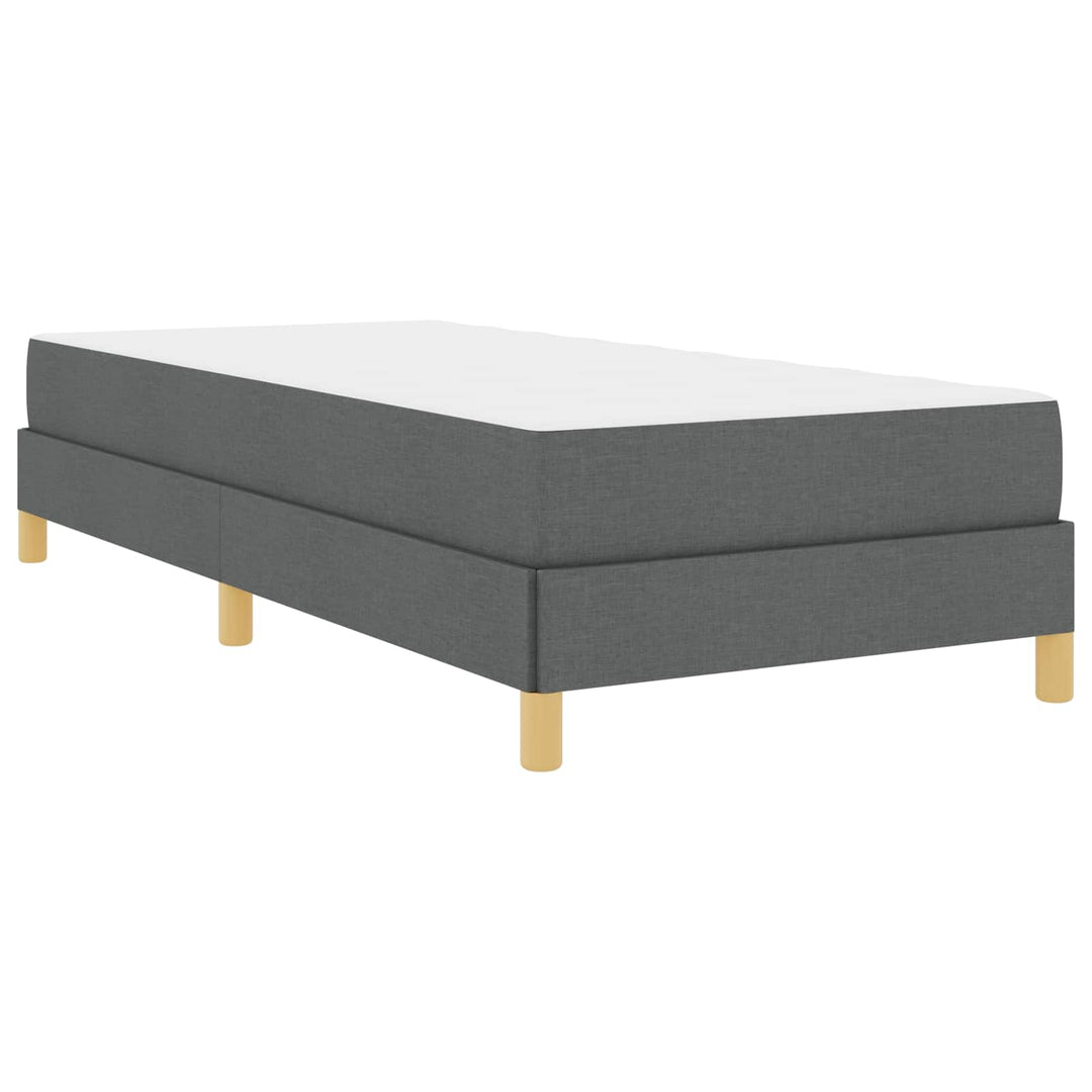 Box spring seng med madras Mørkegrå 90 x 190 cm Stof