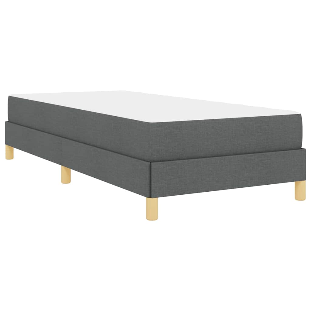 Box spring seng med madras Mørkegrå 90 x 190 cm Stof