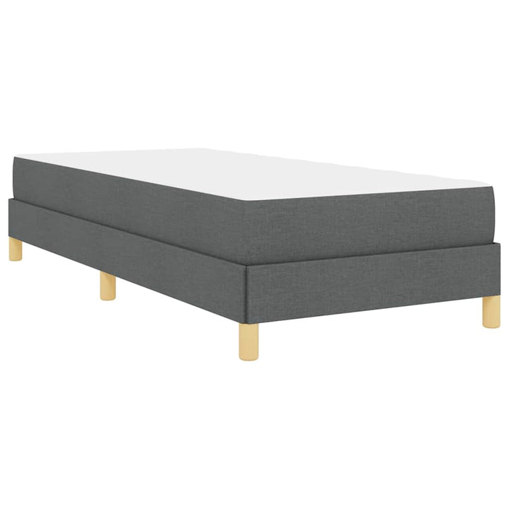Box spring seng med madras Mørkegrå 90 x 190 cm Stof