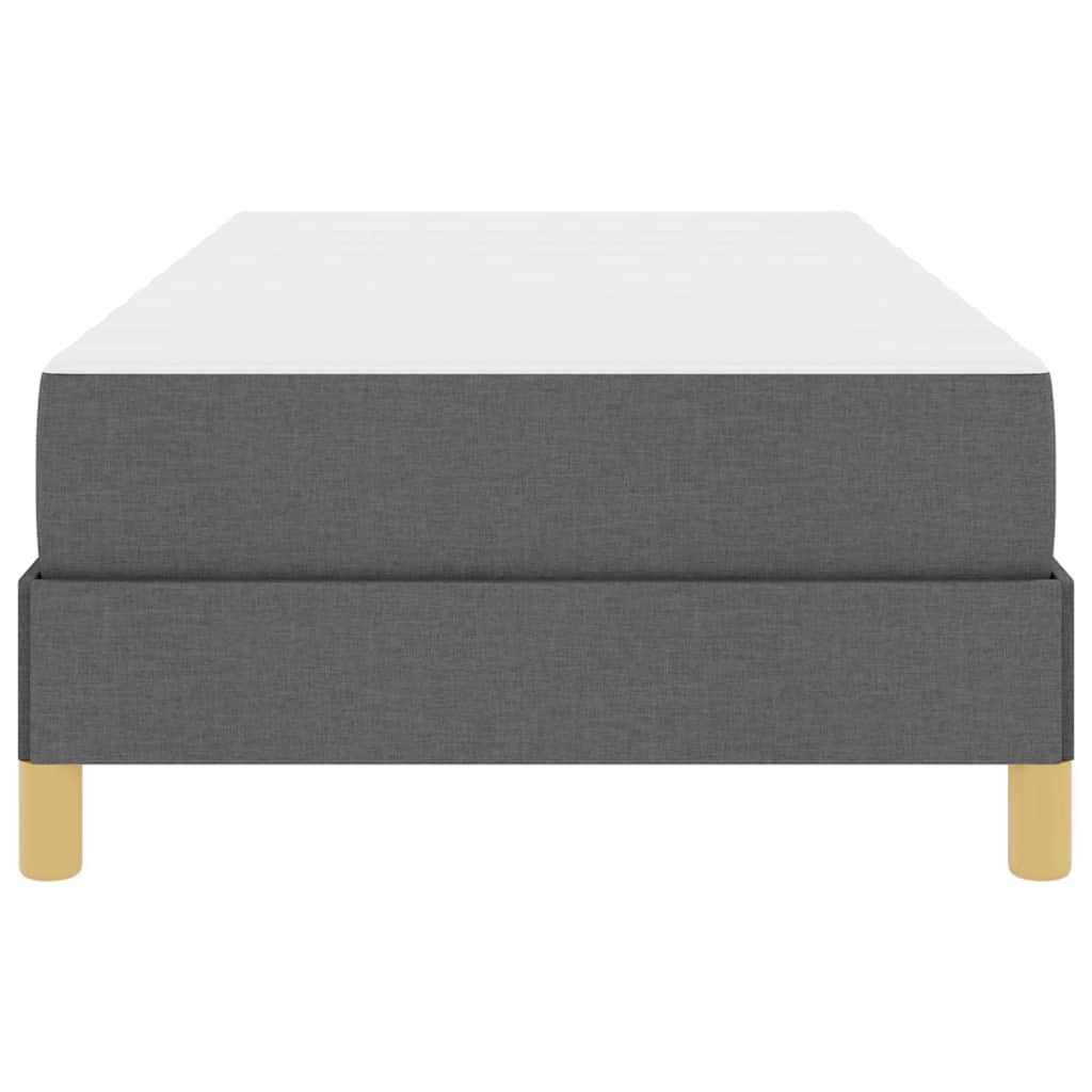Box spring seng med madras Mørkegrå 90 x 190 cm Stof