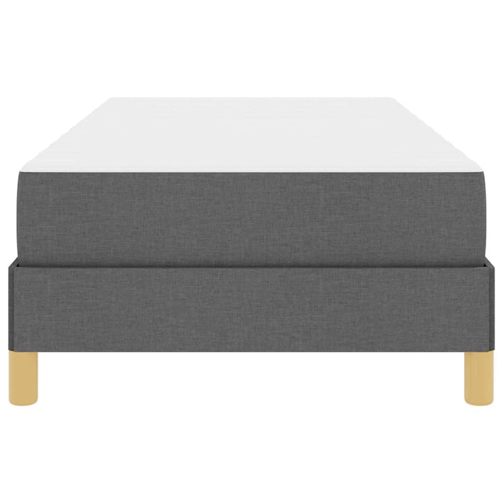 Box spring seng med madras Mørkegrå 90 x 190 cm Stof