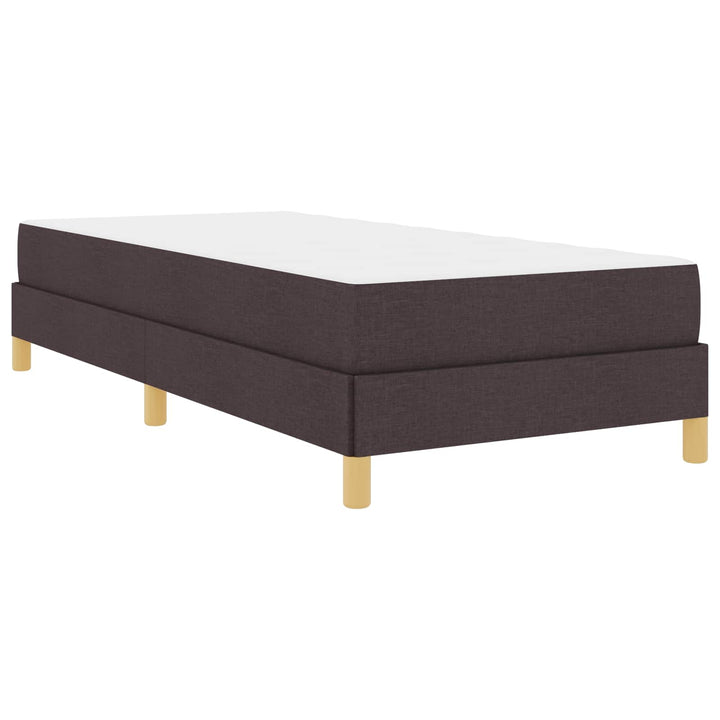 Box spring seng med madras Mørk Brun 90 x 190 cm Stof