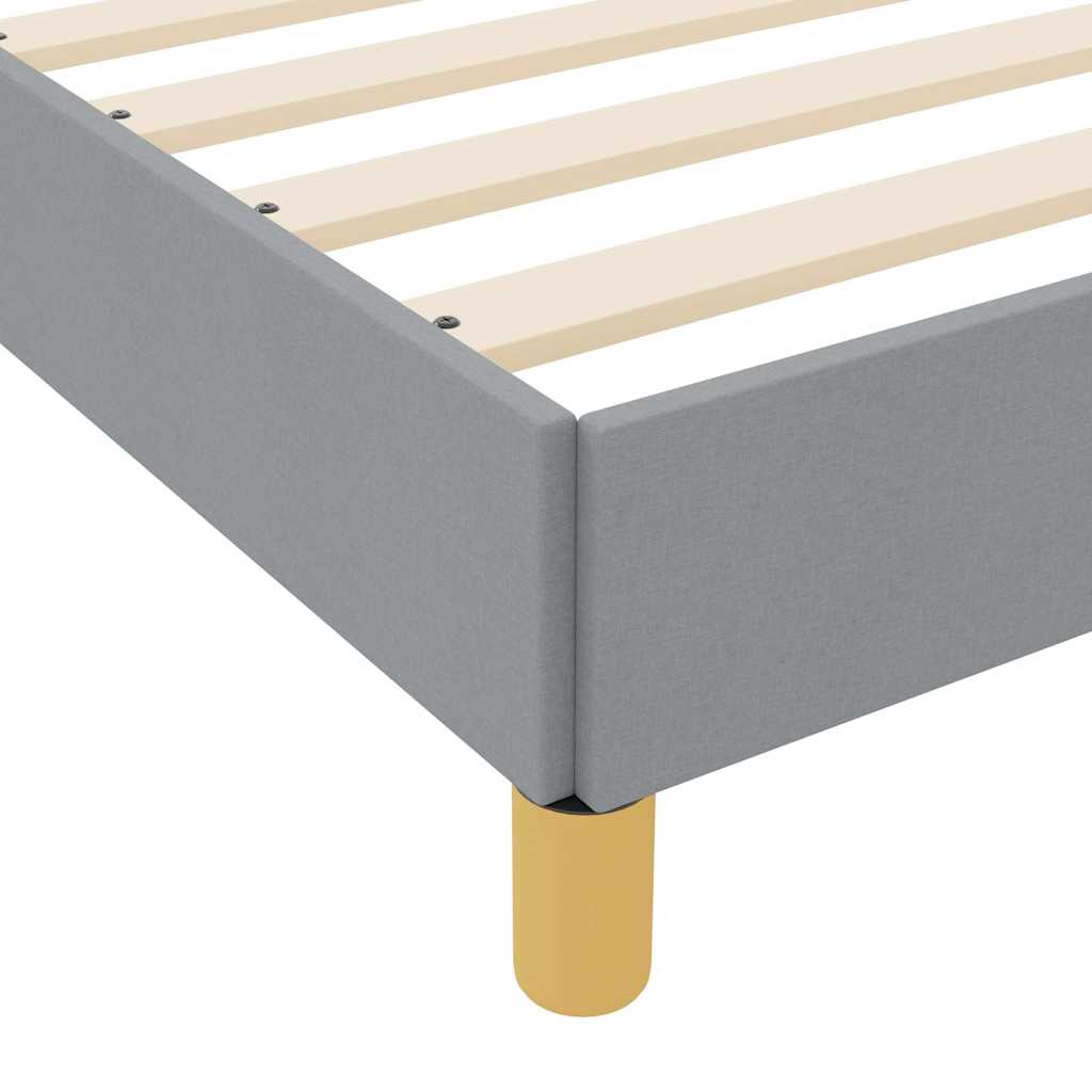 Box spring seng med madras Lysegrå 100 x 200 cm Stof