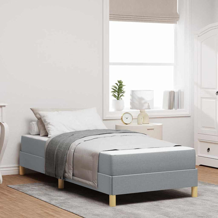 Box spring seng med madras Lysegrå 100 x 200 cm Stof