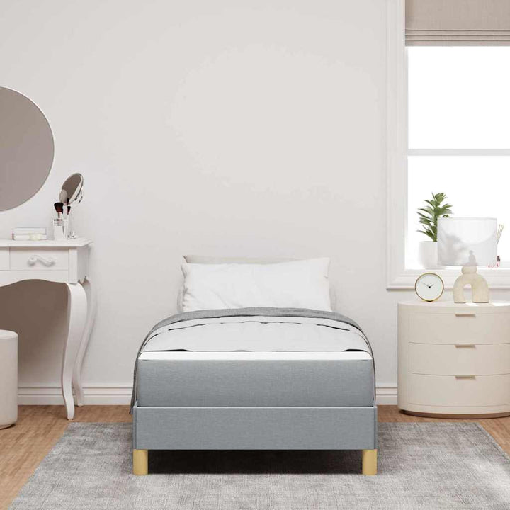 Box spring seng med madras Lysegrå 100 x 200 cm Stof