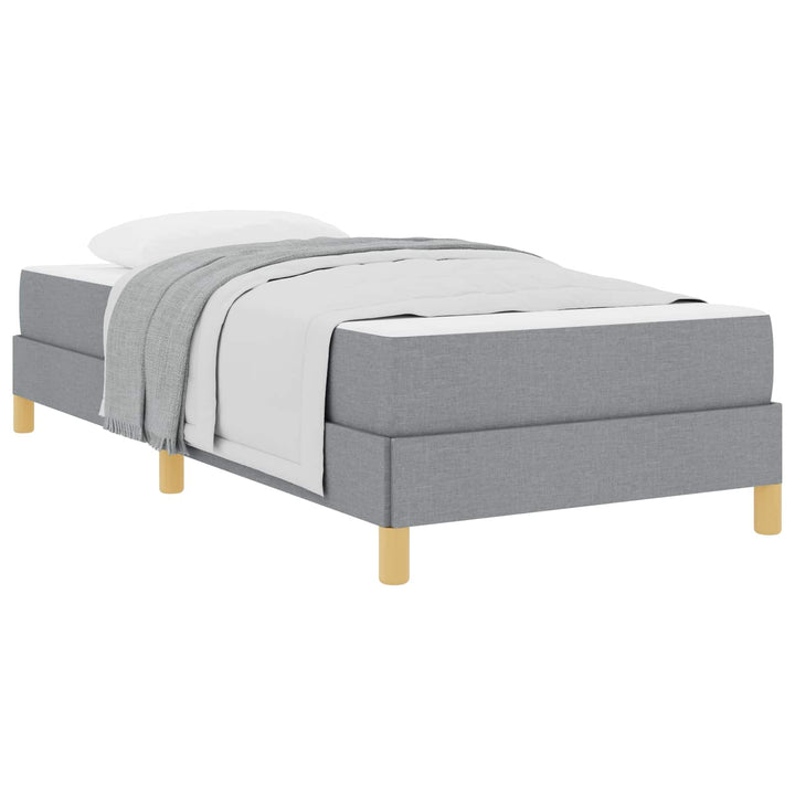 Box spring seng med madras Lysegrå 100 x 200 cm Stof