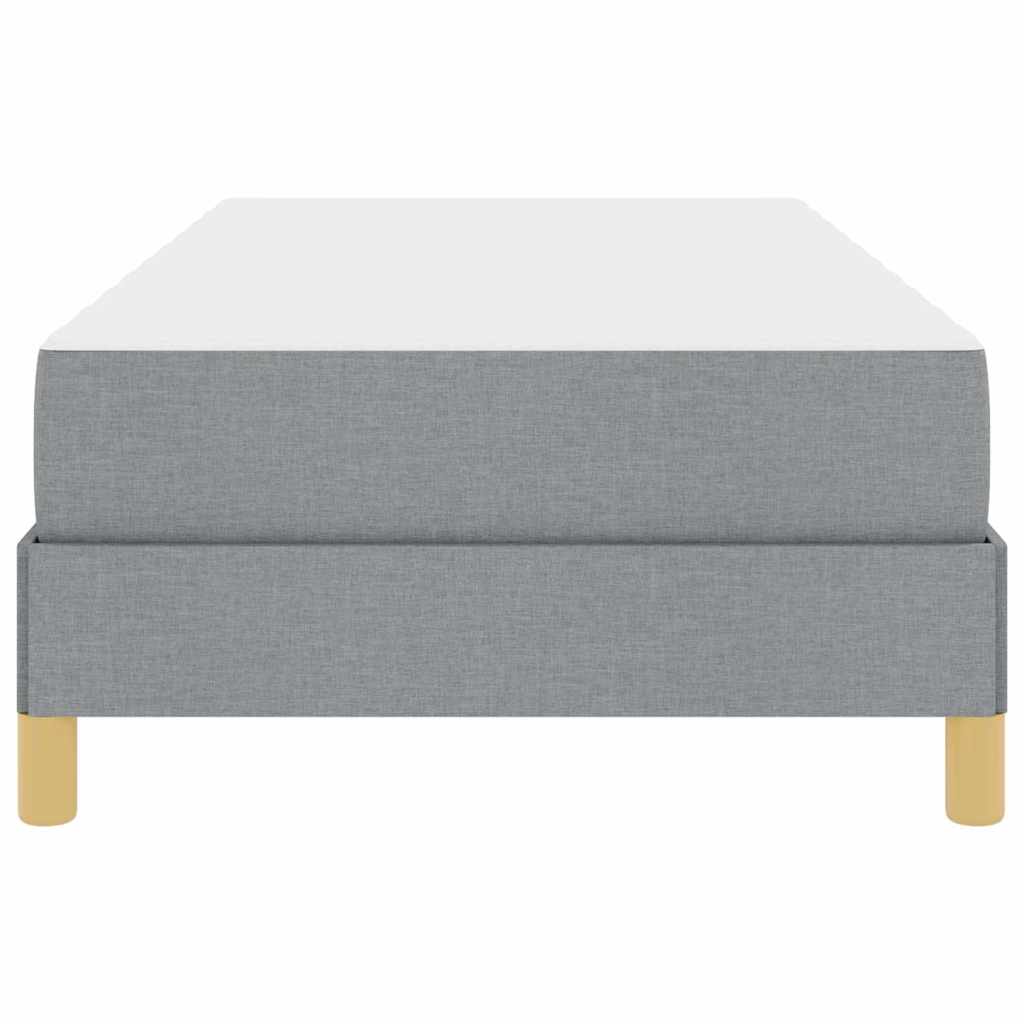 Box spring seng med madras Lysegrå 100 x 200 cm Stof