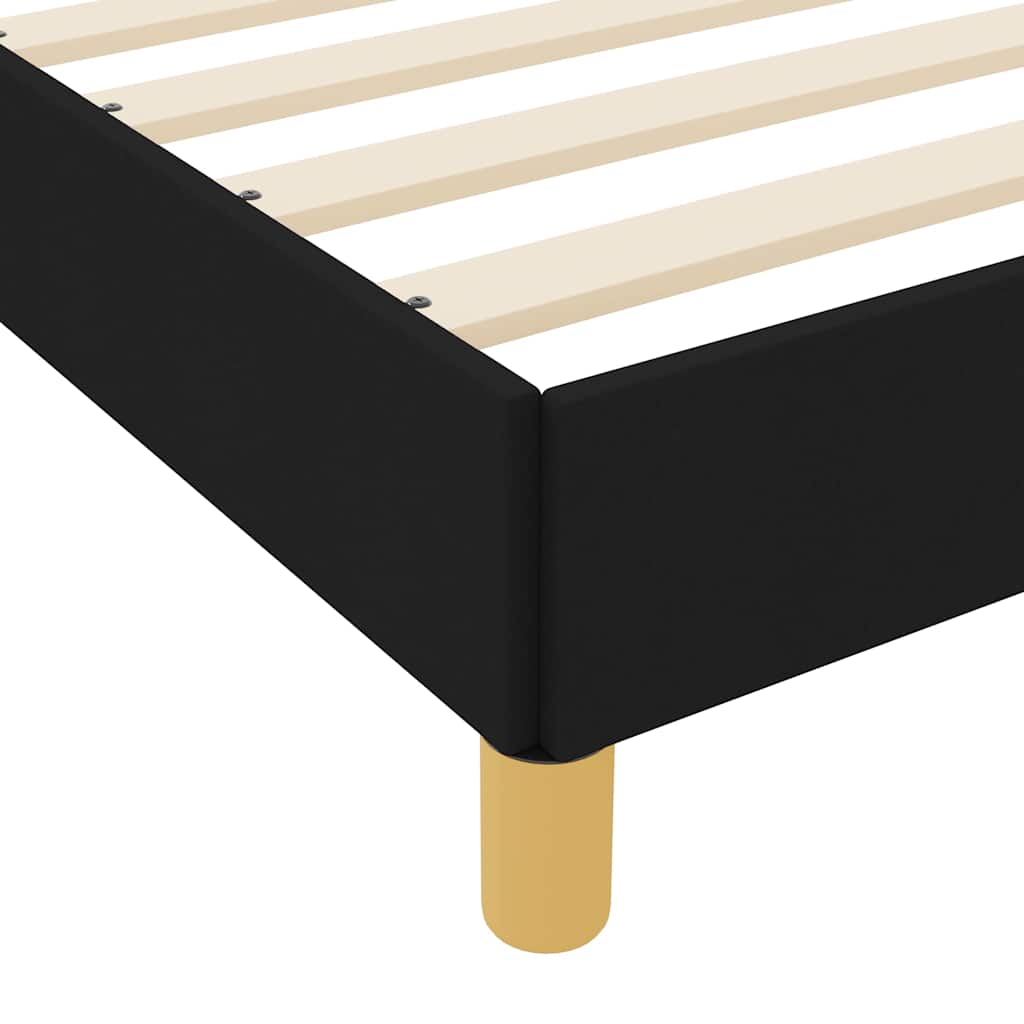 Box spring seng med madras Sort 100 x 200 cm Stof