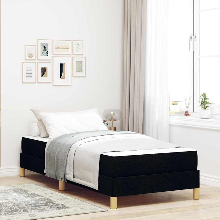 Box spring seng med madras Sort 100 x 200 cm Stof