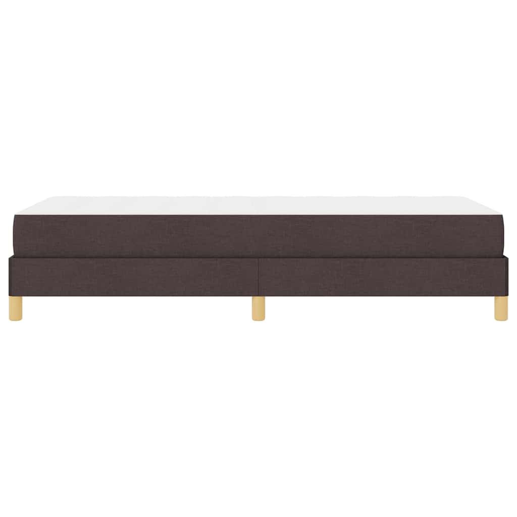 Box spring seng med madras Mørk Brun 100 x 200 cm Stof