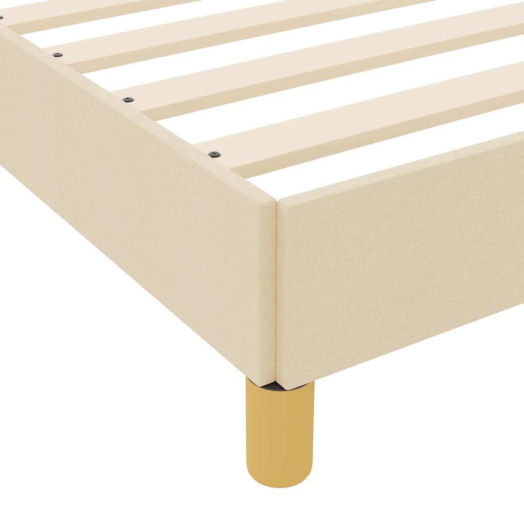 Box spring seng med madras Creme 100 x 200 cm Stof