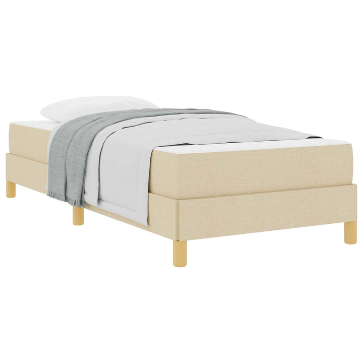 Box spring seng med madras Creme 100 x 200 cm Stof