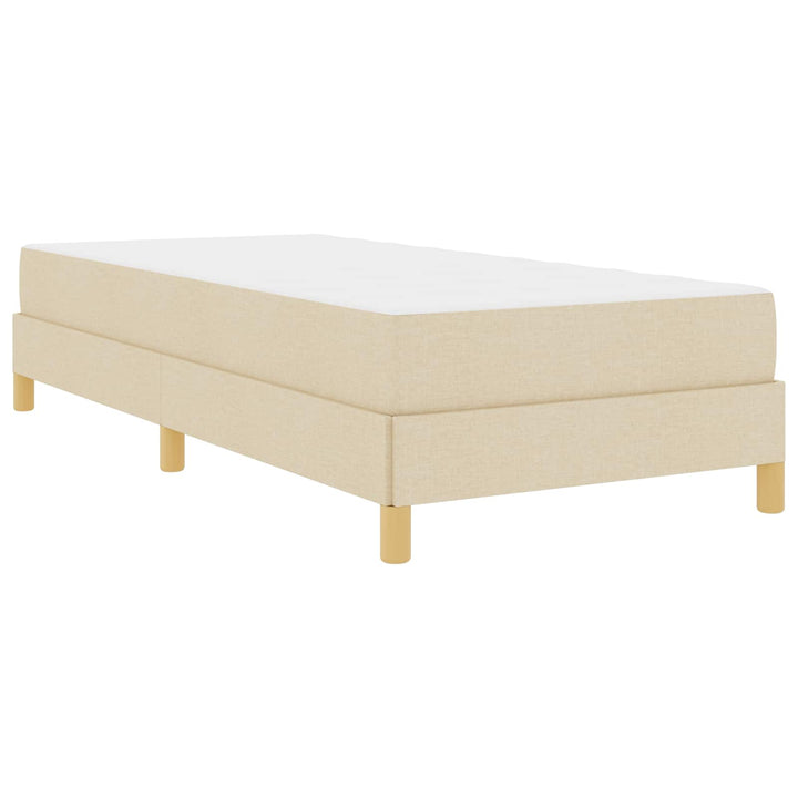 Box spring seng med madras Creme 100 x 200 cm Stof