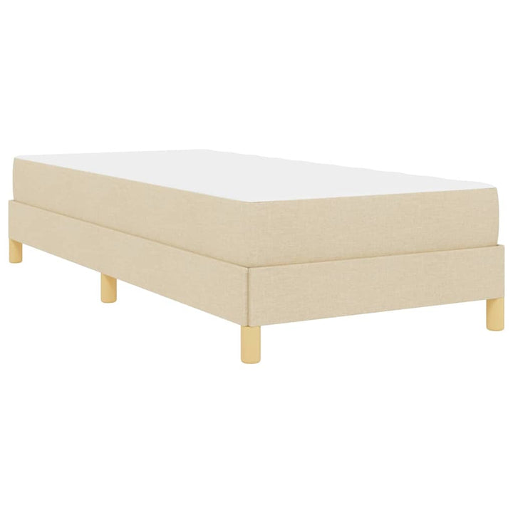 Box spring seng med madras Creme 100 x 200 cm Stof