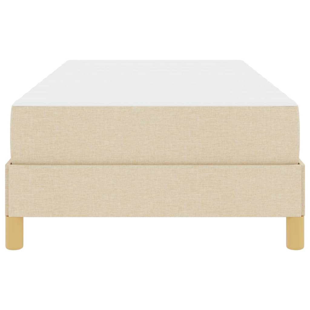 Box spring seng med madras Creme 100 x 200 cm Stof