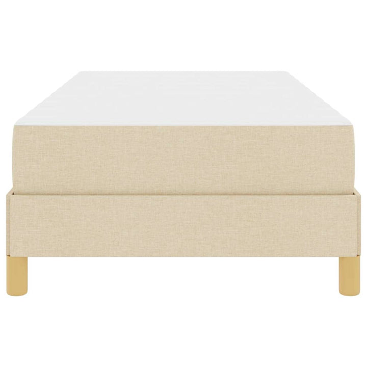 Box spring seng med madras Creme 100 x 200 cm Stof