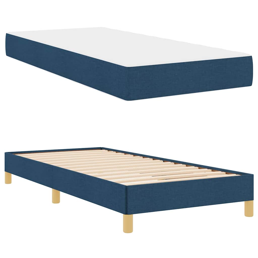Box spring seng med madras Blå 100 x 200 cm Stof