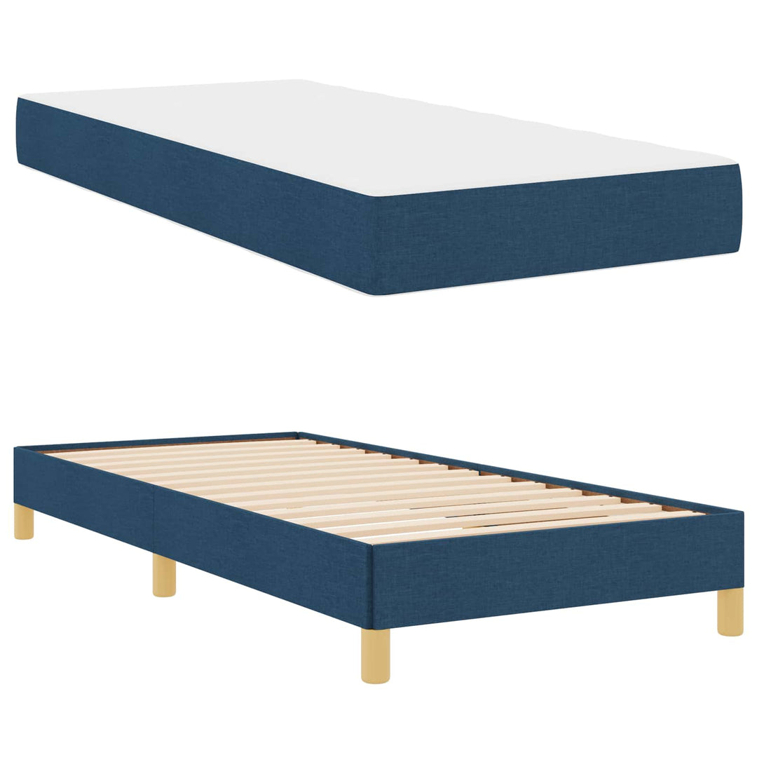 Box spring seng med madras Blå 100 x 200 cm Stof