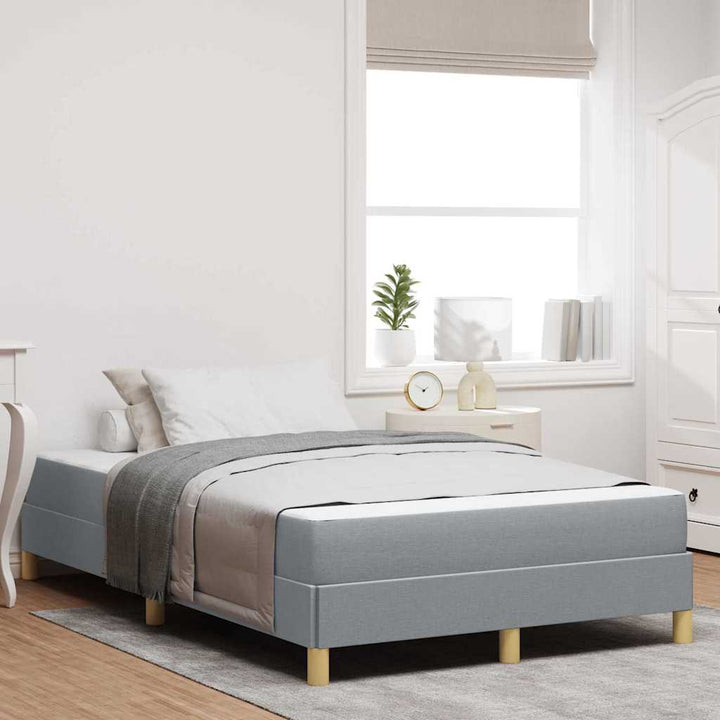Box spring seng med madras Lysegrå 120 x 190 cm Stof