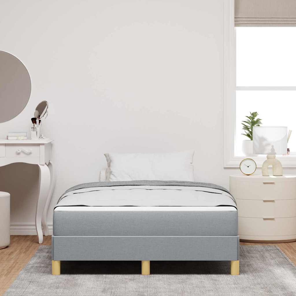 Box spring seng med madras Lysegrå 120 x 190 cm Stof