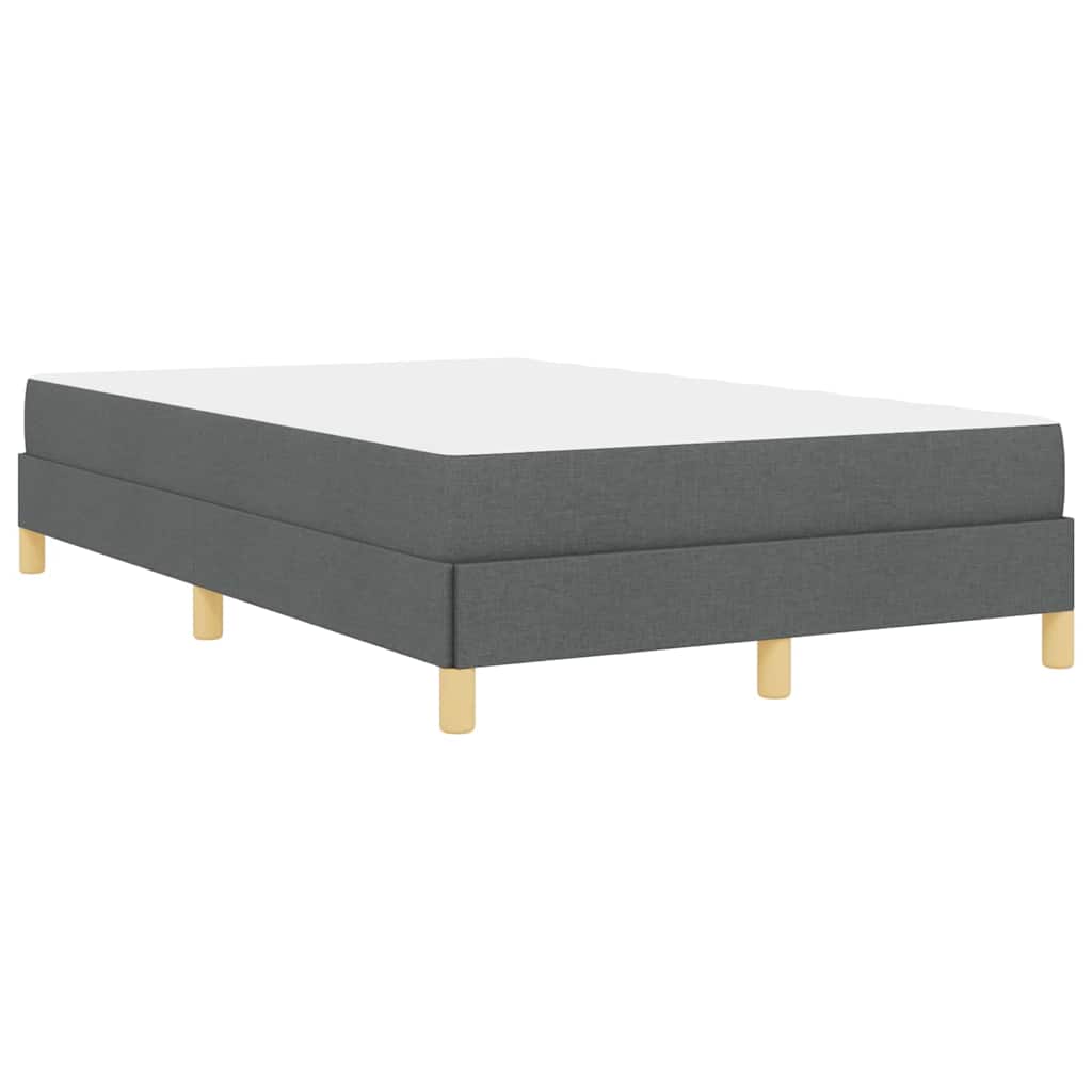 Box spring seng med madras Mørkegrå 120 x 190 cm Stof