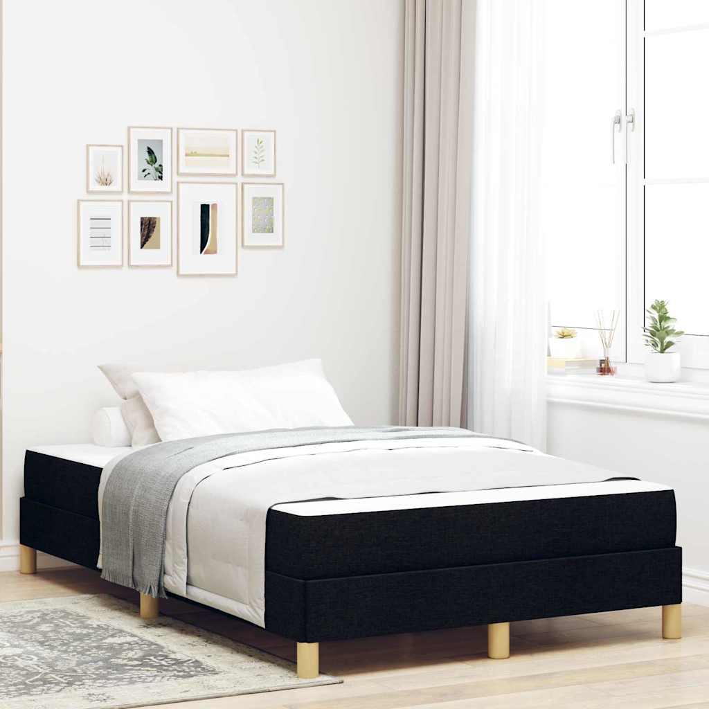 Box spring seng med madras Sort 120 x 190 cm Stof