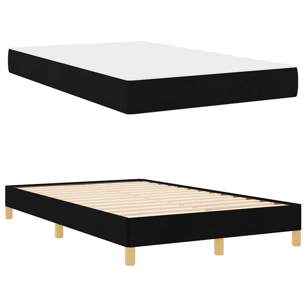 Box spring seng med madras Sort 120 x 190 cm Stof
