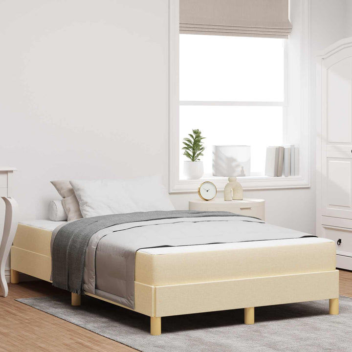 Box spring seng med madras Creme 120 x 190 cm Stof